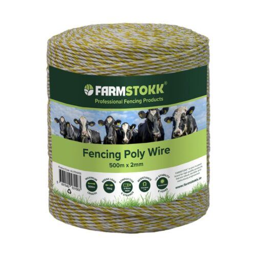 Poly Wire 500m 2mm 6 x stainless Steel 0.15 White & Yellow